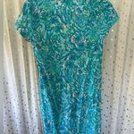 Lilly Pulitzer NWOT Coral Of The Story 100% Pima Cotton Etta Shirt Mini Dress XS Photo 5