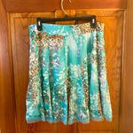 Apostrophe Leopard Print and Aqua Skirt, Chiffon, Size MP Photo 0