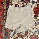 Shore Women’s Ribbed Waffle Knit Lounge Shorts Beige Tan Size S Made in USA Photo 0