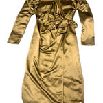 ASOS  Khaki Satin Long Sleeve Dress NWT size 4‎ Photo 0