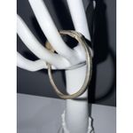 VTG Alpaca Mexico Sterling Silver Bangle Bracelet Abalone Blue Flower Inlay 7" Photo 1