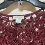Sundance  Remarkable Beauty Burgundy Lace Top Photo 4