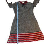 Boden Lara Pleat Chalky Navy Cluster Spot‎ Dress US Size 6 Print Dress Pleated Blue Photo 6