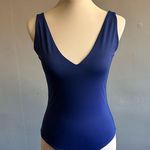 NWT Reoria Plunge V Neck Sleeveless V Backless Bodysuit | Size: M | Deep Blue Size M Photo 3