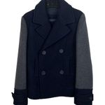 Piazza Sempione Women's Size IT 42/ US 6 Blue Gray Button Front Wool Peacoat Photo 0