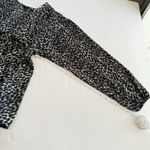 Torrid Black Leopard Print Peplum Satin Button Front Long Sleeve Top Size 3X Photo 11