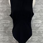 Buckle Black Sleeveless Bodysuit Photo 0