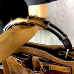 Gucci RARE  Oversized Bamboo Brown Leather Tall Shopper Tote Shoulder Bag COA Photo 3