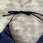 SheIn Navy Blue Twist front Halter Bikini Tops Sz S Photo 26