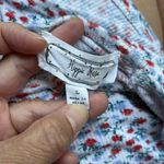 Hippie Rose  Ribbed Floral Print Short Sleeve Tie Front Top Photo 6