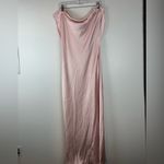 Charlita Strapless Cowl Back Satin Maxi Dress Women’s Sz 16 NWT Pink Photo 3