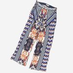 Jealous Tomato Boho Print Wide Leg High Rise Pants Women's Small Tribal Aztec Ikat Patchwork Photo 2