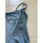 ZARA Denim Dress Women Small Midi One Shoulder Festival Western Medium Wash Boho Photo 2