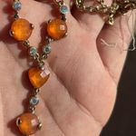 Anne Klein  Vintage Elegant Orange Heart White Stones Gold Tone Necklace … Photo 1