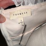 Prómesa PROMESA Lace Floral Tulle Overlay Dress Midi Formal Special Occasion Size L Photo 5