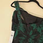 Aidan Mattox New Metallic Jacquard One-Shoulder Gown Emerald Green Women Size 10 Photo 8