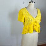 Cleobella  Yellow Ruffle Crop Top Photo 1