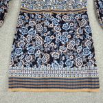 MSK Womens Dress Medium Blue Floral V Photo 15