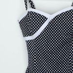 Catherines Womens Polka Dot One Piece Swimsuit Size 20W Retro Pin Up Vacation Photo 3