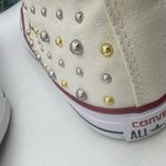Converse  Size 7 Women Chuck Taylor All Star Hi Top Sneaker Gold silver Studs Photo 8