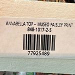 DOEN Annabella Top in Museo Paisley Print Silk Blouse Neck Tie Photo 10