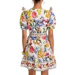 Farm Rio NWOT  Floral Ruffles Greek Garden Off-White Mini Dress Size XL Photo 1