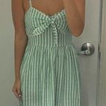 Old Navy green and white striped midi dress Photo 0