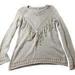 Show Me Your Mumu Frances mellow fringe pullover Cream Sweater Size small Photo 9