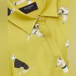 Hobbs London Limited Edition 40th Anniversary Alana Whippet dog Shirt blouse 8 Yellow Photo 4