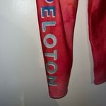 Terez  Peloton‎ Cropped Leggings Womens Medium Pink Coral Tie Dye Logo Mid Rise Photo 1