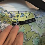 ZARA Multicolor Patchwork Blouse - Green and Blue Photo 1