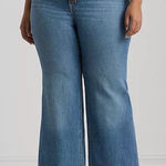 Ralph Lauren Lauren Wide Leg Jeans Size 16 High Rise Button Fly Medium Wash EUC Photo 0