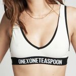 One Teaspoon  White Black V-neck Bralette NEW Extra Extra Small XXS Photo 0