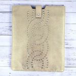 Diane Von Furstenberg DVF Gold Leather Padded Tablet Pouch Photo 0