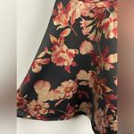 Francesca’s Black Red Metallic Floral Halter Fit &‎ Flare Dress Size XS Photo 6