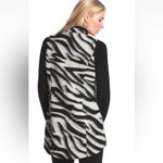 Chico's CHICO’S Wool Blend Zebra Print Sleeveless Jacket Vest Shrug Size 3 Photo 3