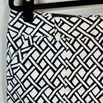 Banana Republic 4 1/2" Cotton Geometric Print Shorts Black White Preppy Size 12 Photo 1