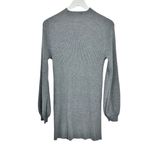 Song Of Style Erin Wool Blend Sweater Dress Balloon Sleeve Gray Ribbed Knit XS Photo 2