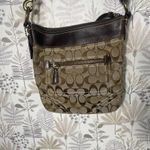 Coach Signature Canvas & Leather Crossbody Bag Brown Brass Hardware C0654-10402 Photo 1