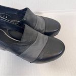 Dansko  Black Grey Leather Slip On Clogs Womens 7 Nursing Shoes Comfort Classic Photo 8
