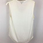J.Crew Silk Blend Ivory Metallic Front Short Sleeve Top S Photo 5