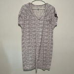 Title Nine  Hiolani V Neck T-Shirt Dress with Pockets in‎ Painted Stripe Medium Photo 2