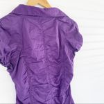 Active Basic  Button Up Purple Blouse Women’s Size L Photo 2