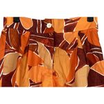 Cider NWT By The Beach Floral Mini High Waist Pleated Shorts Button Zip M Orange #3120 Photo 2