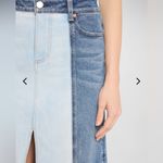 Alice + Olivia NWT Rye Low-Rise Two-Tone Denim Maxi Skirt Sz 25 $375 Photo 5