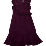 Adrianna Papell  Dress Womens Size 0 Plum Purple Ruffle Sheath Mini Photo 0