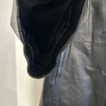 Colebrook Women's XL Black Leather Classic Mid Length Lined Coat Jacket. Photo 11