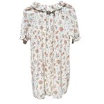 Madewell  Women’s Ivory Floral Reef Ruffle Mini Trapeze Pocket Dress Photo 8
