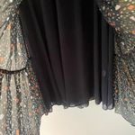 Ulla Johnson  Navy Blue Sleeveless Metallic Patterned Tiered Midi Dress Women's 2 Photo 6