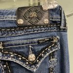 Miss Me Bootcut Jeans Size 30 Thick Stitch Embroidered Pockets Bling Grunge Y2K Photo 3